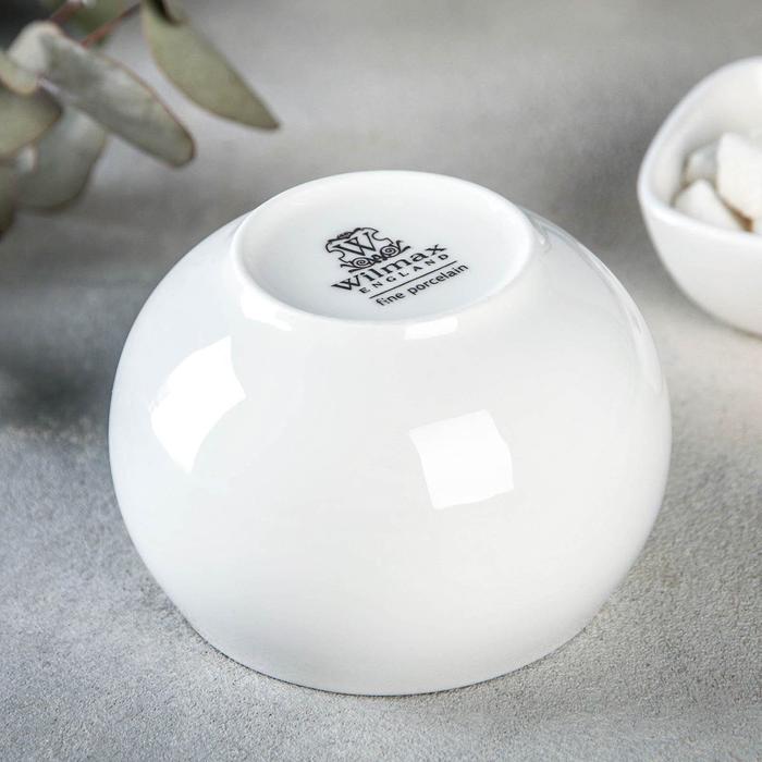 Wilmax Zuckerdose mit Deckel 300 ml Weiß aus Porzellan