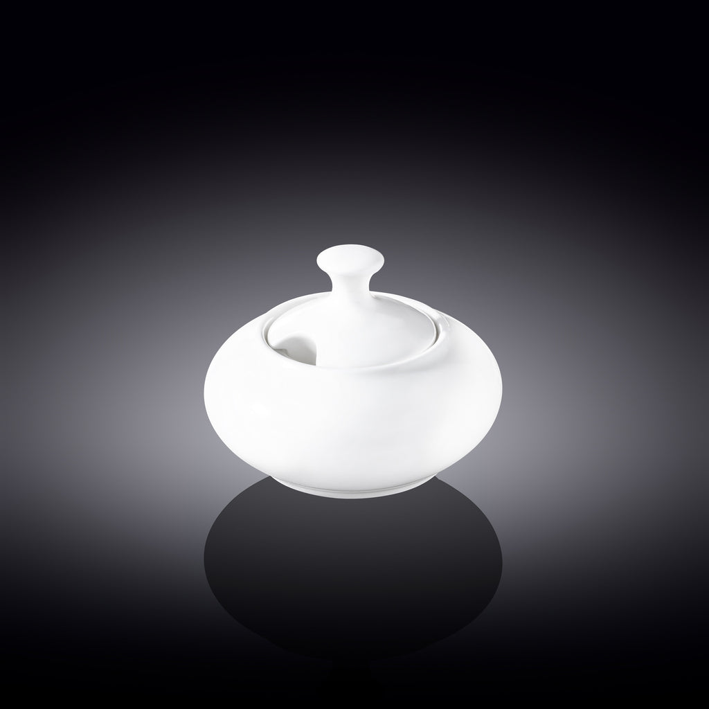 Wilmax Zuckerdose mit Deckel 250 ml Weiß Porzellan WL-995021/A