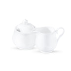 Wilmax Zuckerdose und Milchkännchen Set Weiß Porzellan WL-995024/2C