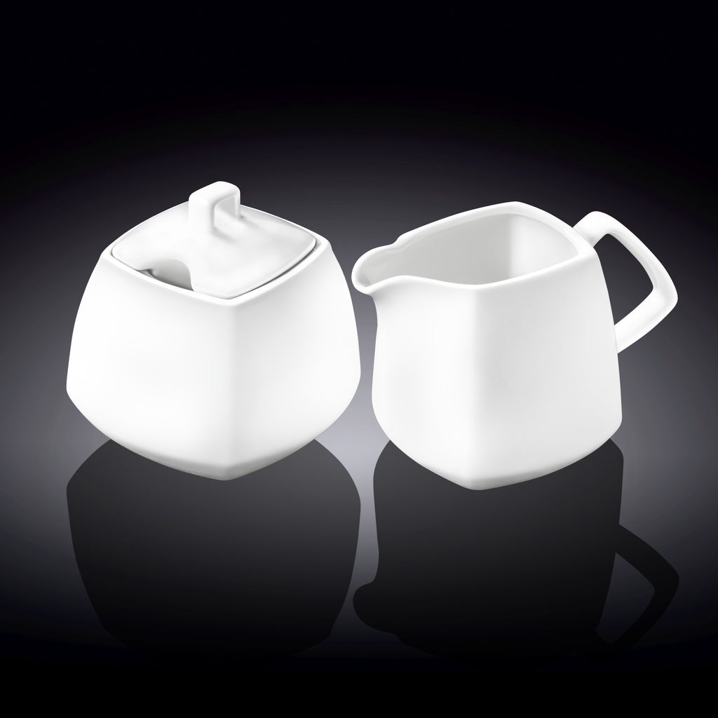 Wilmax Zucker- und Milch Set Weiß Porzellan Ilona WL-995028/2C