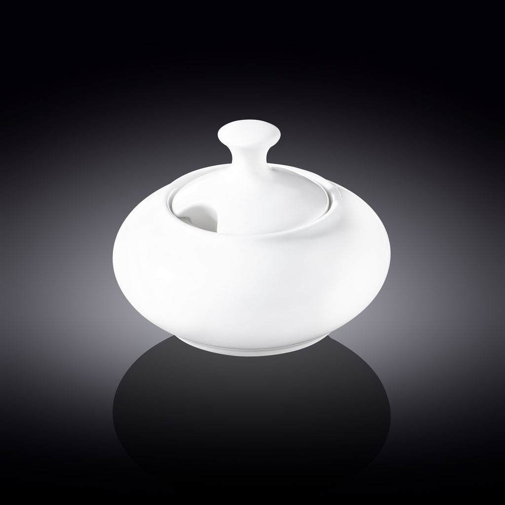 Wilmax Zuckerdose mit Deckel 550 ml Weiß Porzellan WL-995030/A
