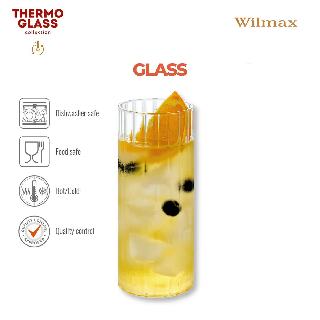 Wilmax Glas 350 ml Transparent aus Borosilikatglas