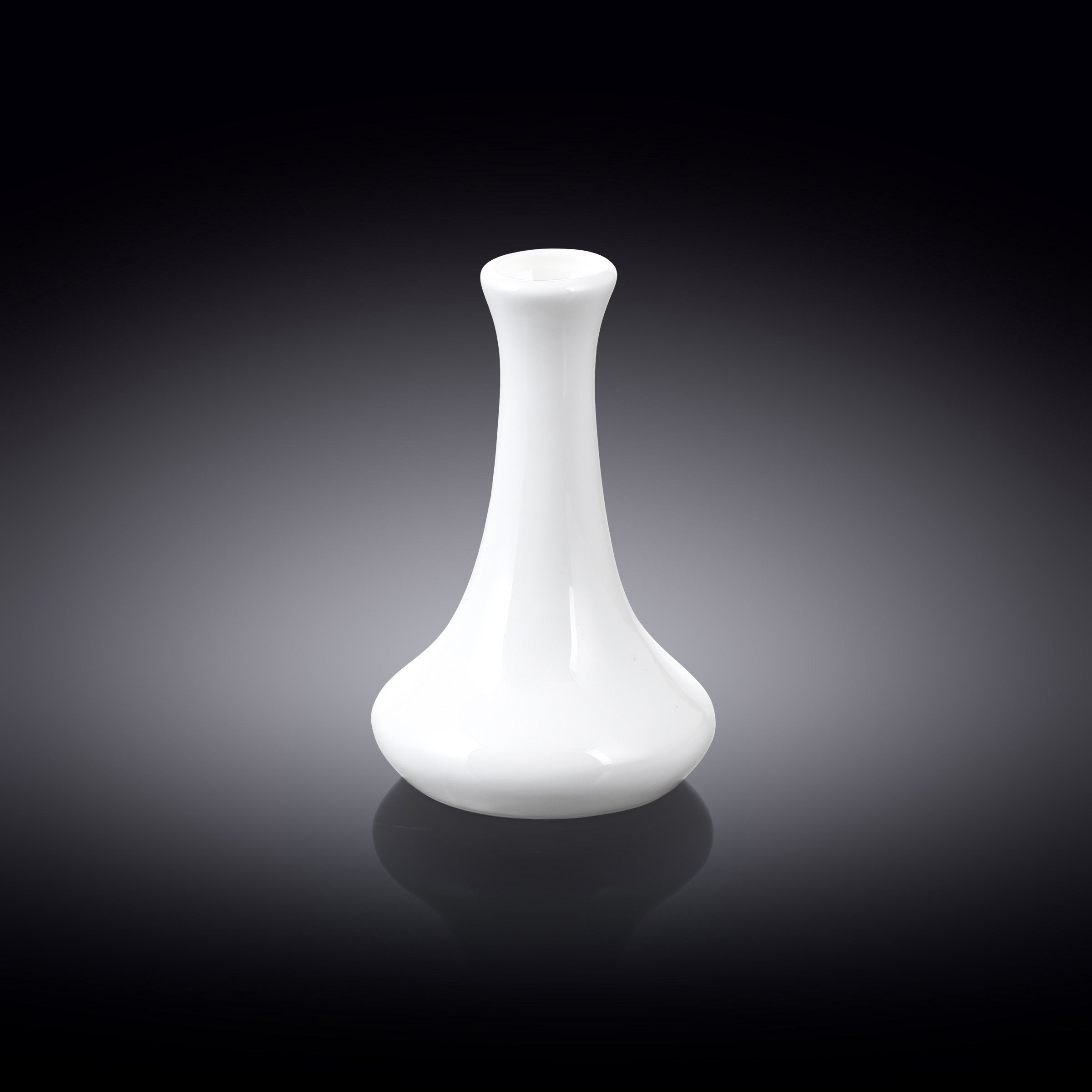Wilmax Blumenvase Ø 9 cm Höhe 14 cm Weiß aus Porzellan