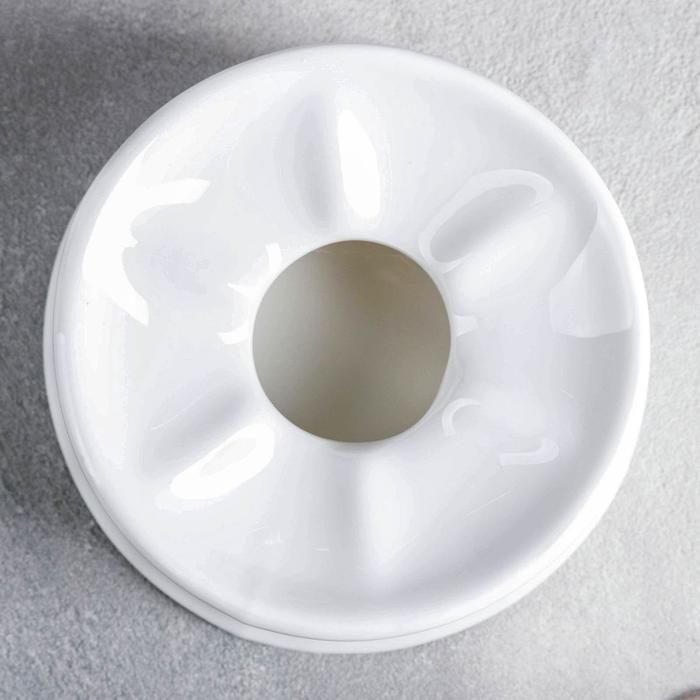 Wilmax Stövchen 13 cm Weiß aus Porzellan