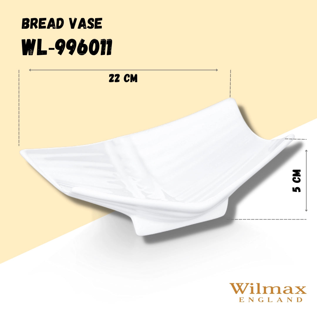 Wilmax Brotvase 23 cm Porzellan Weiß WL-996011/A