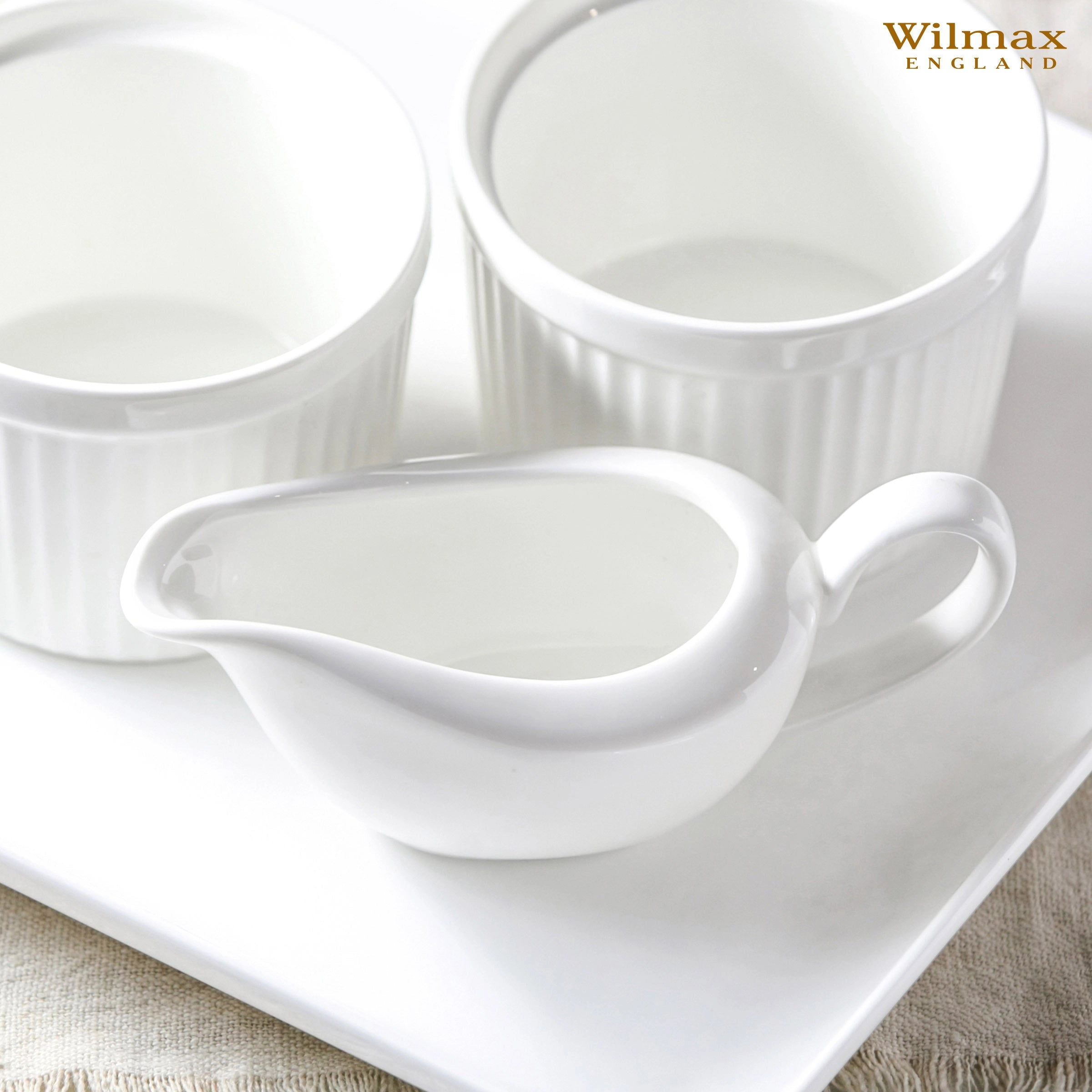 Wilmax Sauciere, 100 ml, Porzellan, WL-996014/A
