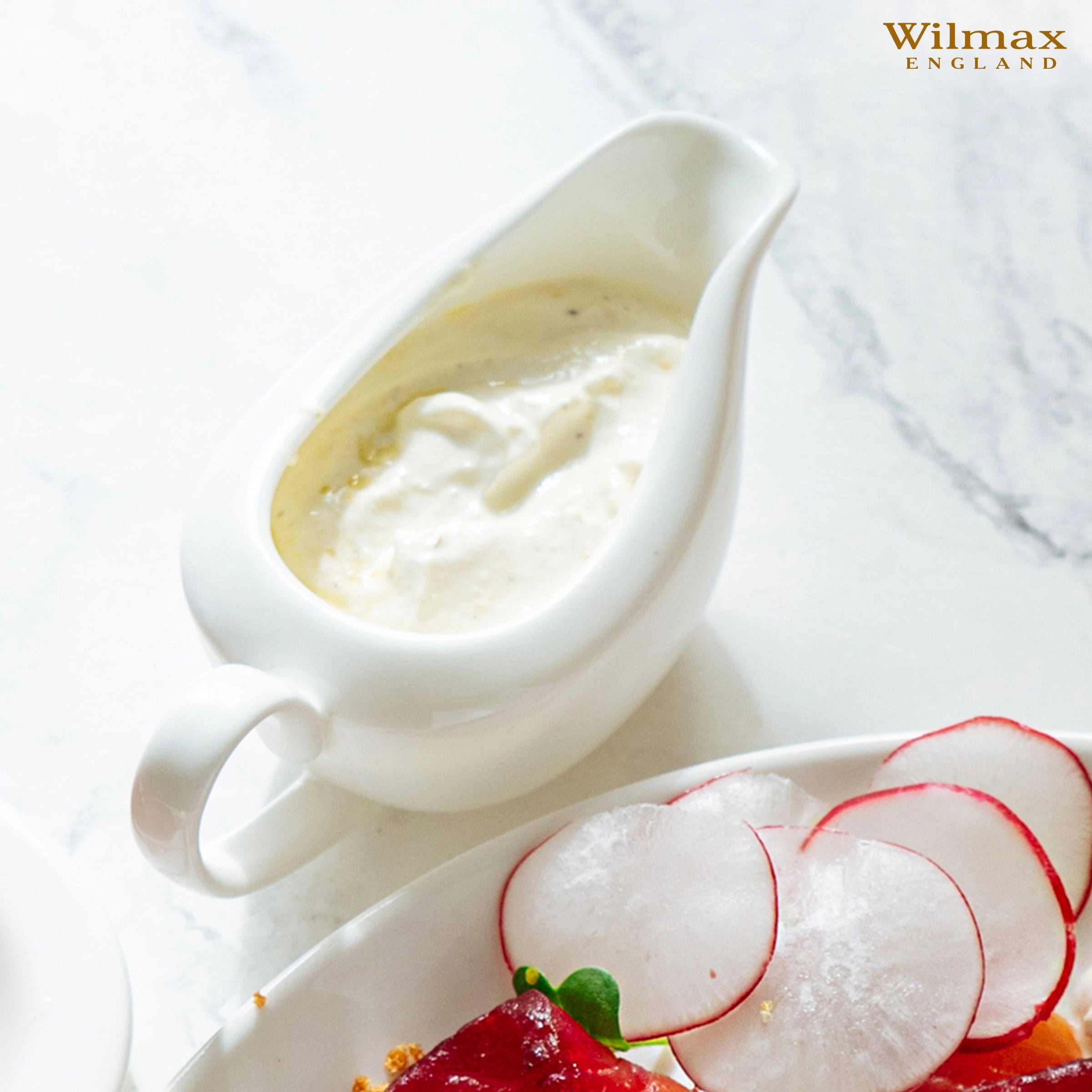 Wilmax Sauciere, 100 ml, Porzellan, WL-996014/A
