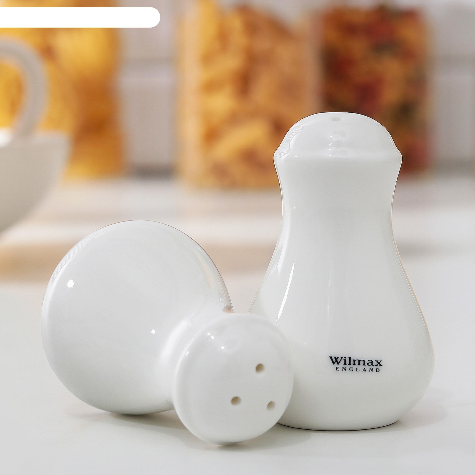 Wilmax Salz- & Pfeffer Set, Porzellan, 4-teilig, Weiß, WL‑996066/SP