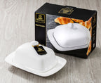Wilmax Butterdose 19 × 12,5 × 8,5 cm Weiß aus Porzellan