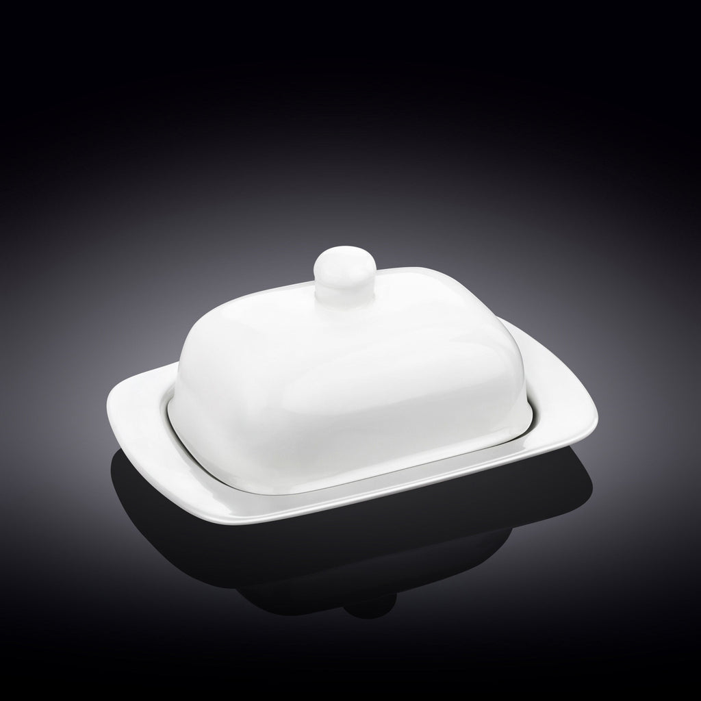Wilmax Butterdose 19 × 12,5 × 8,5 cm Weiß aus Porzellan