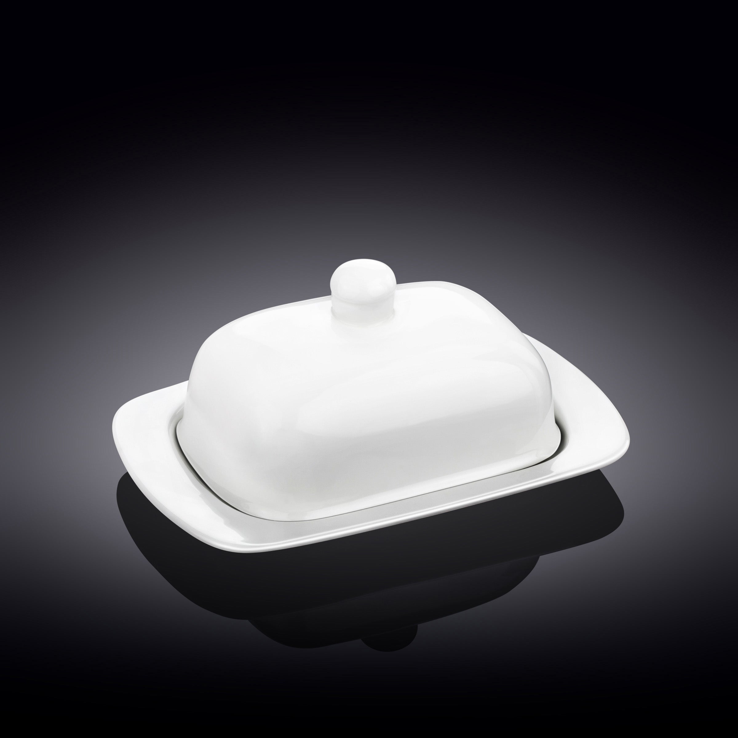 Wilmax Butterdose 19 × 12,5 × 8,5 cm Weiß aus Porzellan