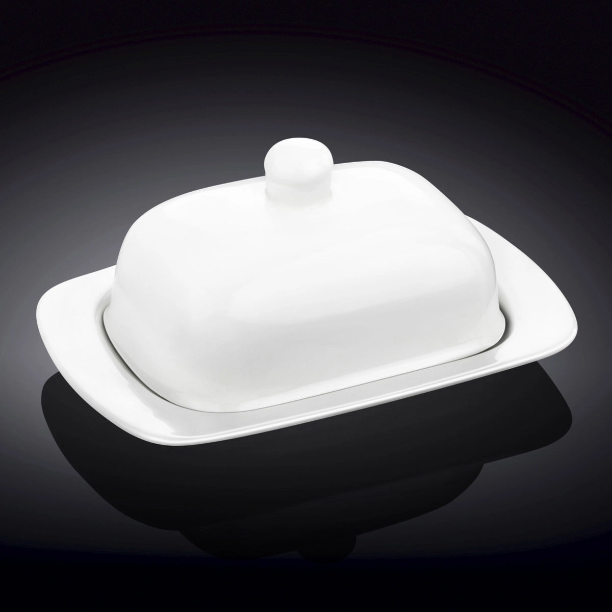Wilmax Butterdose Weiß 19 x 12,5 x 8,5 cm – Elegantes Design – WL-996109/1C