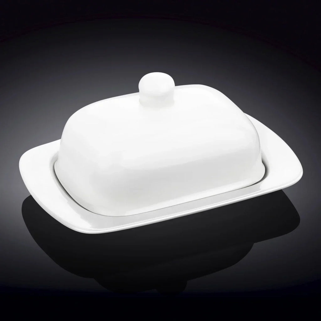 Wilmax Butterdose 19 × 12,5 × 8,5 cm Weiß aus Porzellan