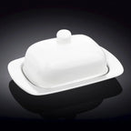 Wilmax Butterdose 19 × 12,5 × 8,5 cm Weiß aus Porzellan