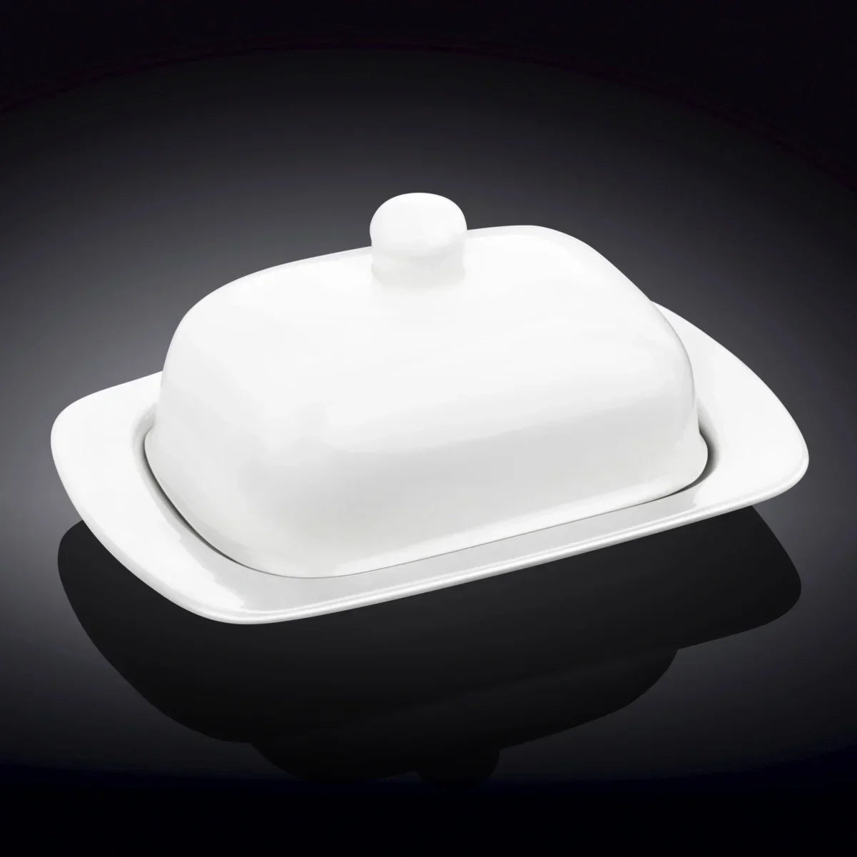 Wilmax Butterdose 19 × 12,5 × 8,5 cm Weiß aus Porzellan