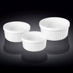 Wilmax Ramekin Set 3-teilig Porzellan Weiß WL-996122/3C