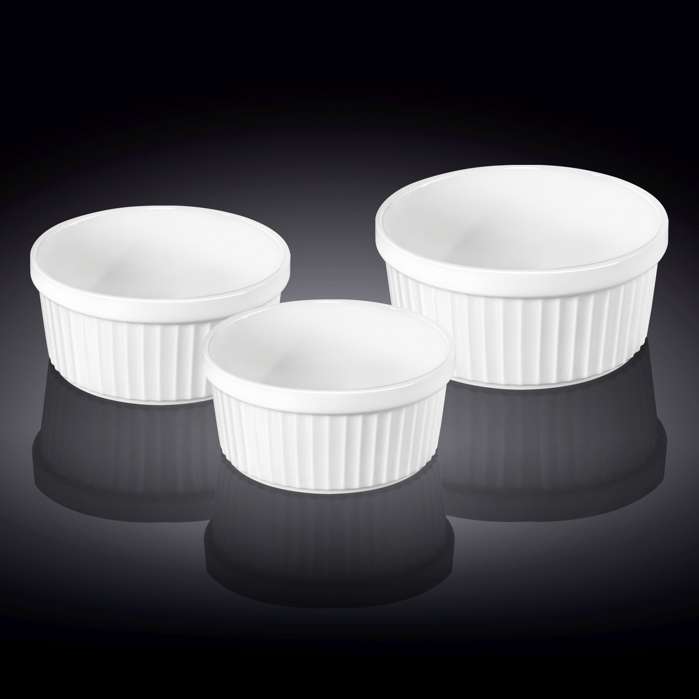 Wilmax Ramekin 3-teilig Weiß aus Porzellan