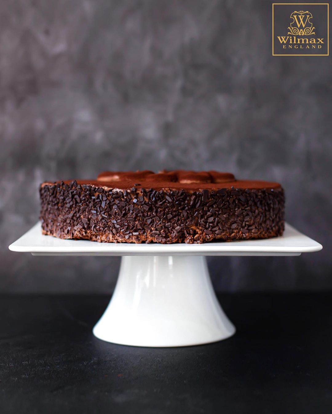 Wilmax Kuchenständer 25 x 25 cm Porzellan Weiß WL-996131/A
