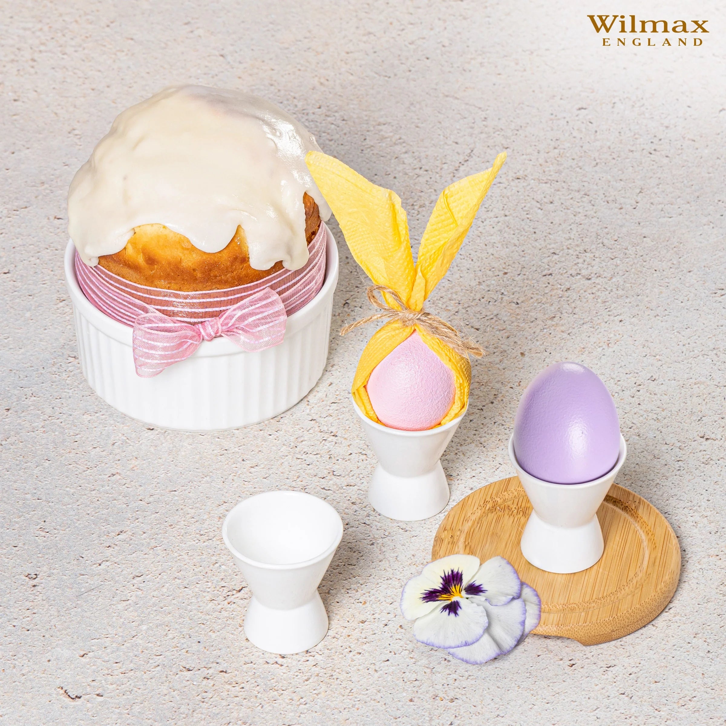 Wilmax Eierbecher 4,5 × 5,5 cm Weiß aus Porzellan
