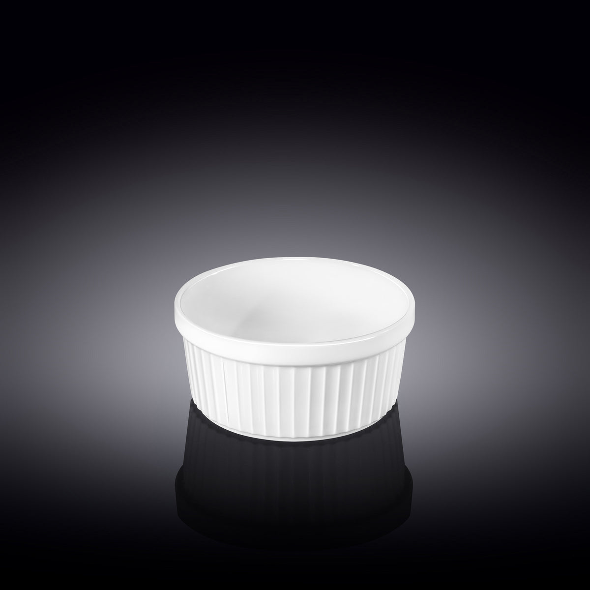 Wilmax Ramekin Weiß 12 x 5,5 cm – Schale für Desserts & Soufflés – WL-996136/A