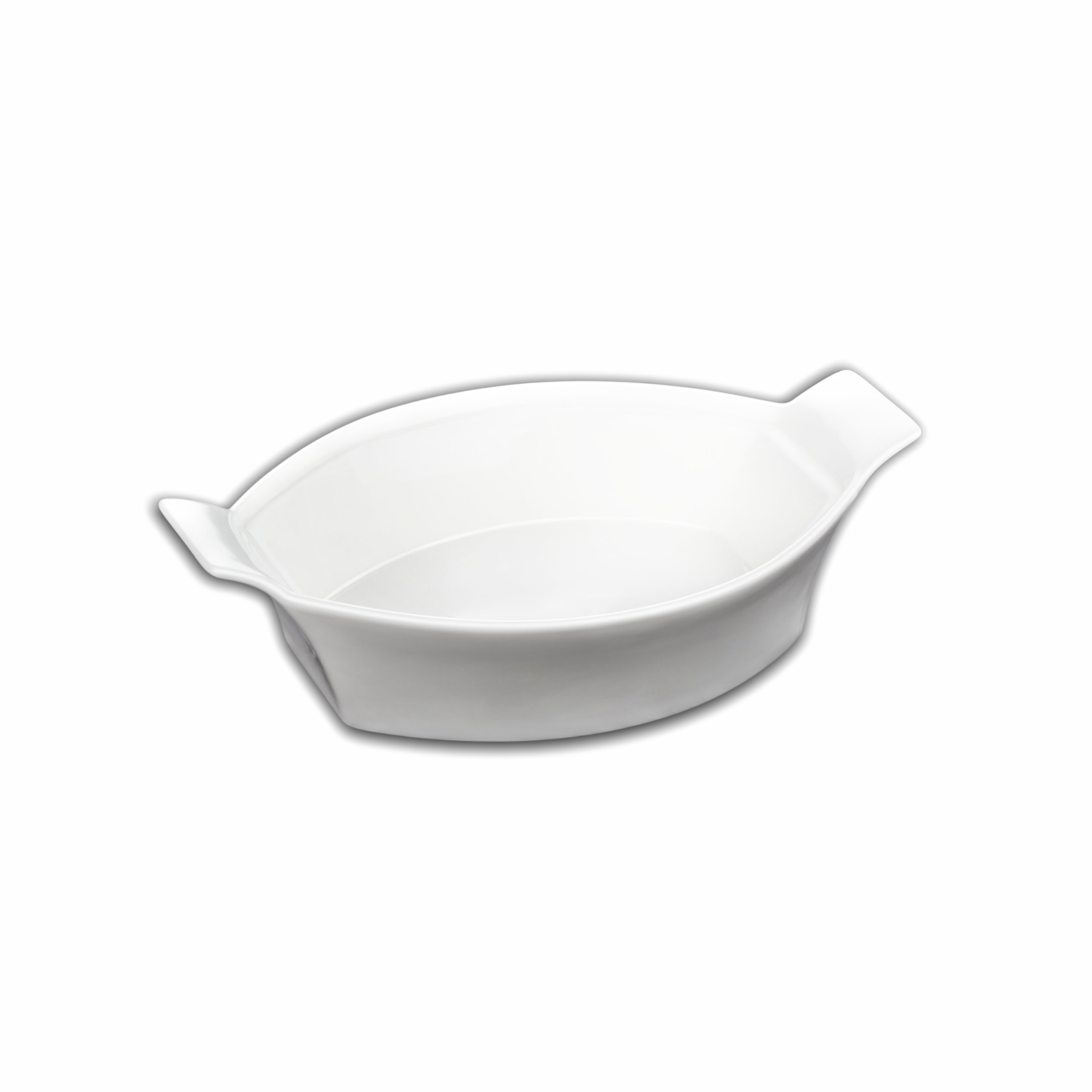 Wilmax Backform oval 22 cm Porzellan Weiß WL-997009/A