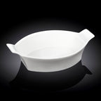 Wilmax Backform oval 22 cm Porzellan Weiß WL-997009/A