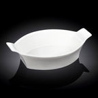 Wilmax Ovale Backform 22 cm Weiß aus Porzellan