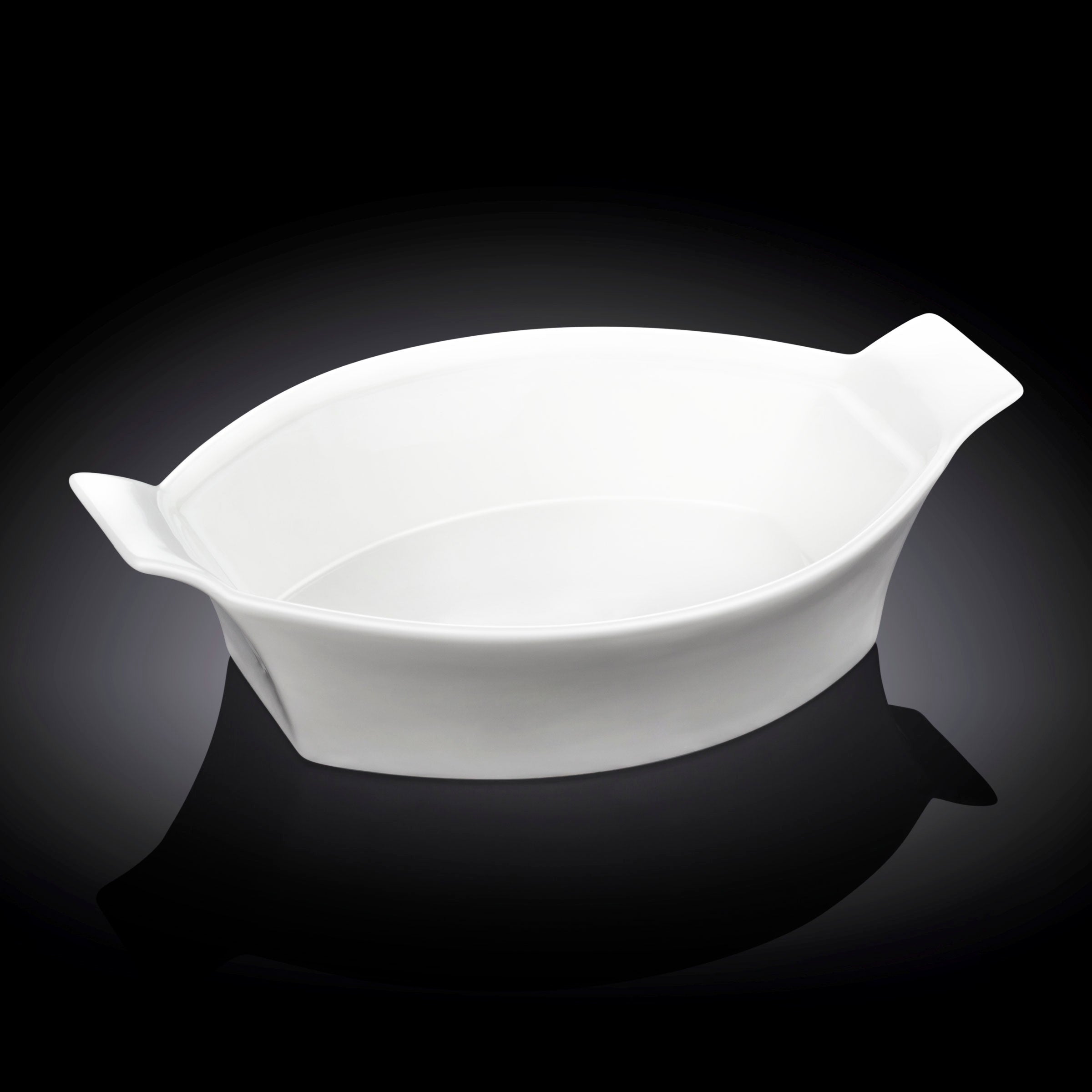 Wilmax Ovale Backform 22 cm Weiß aus Porzellan