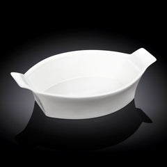 Wilmax Backform 22 cm oval aus Porzellan, hitzebeständig – WL-997009/A