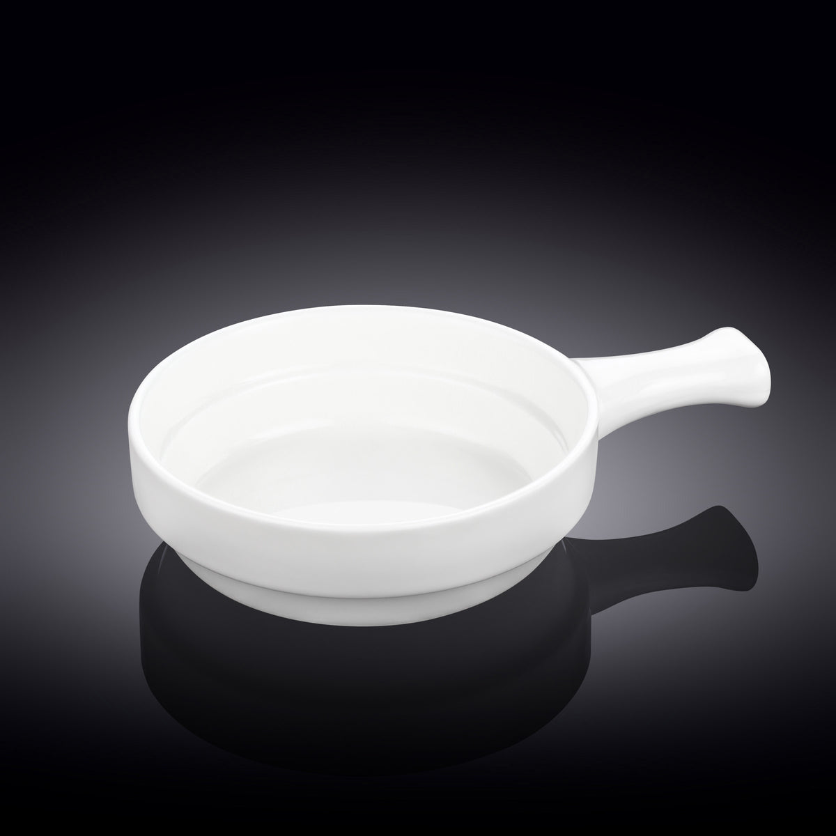 Wilmax Auflaufform mit Griff – 450 ml – Hitzebeständig & Ofenfest – Weiß – WL-997013/A