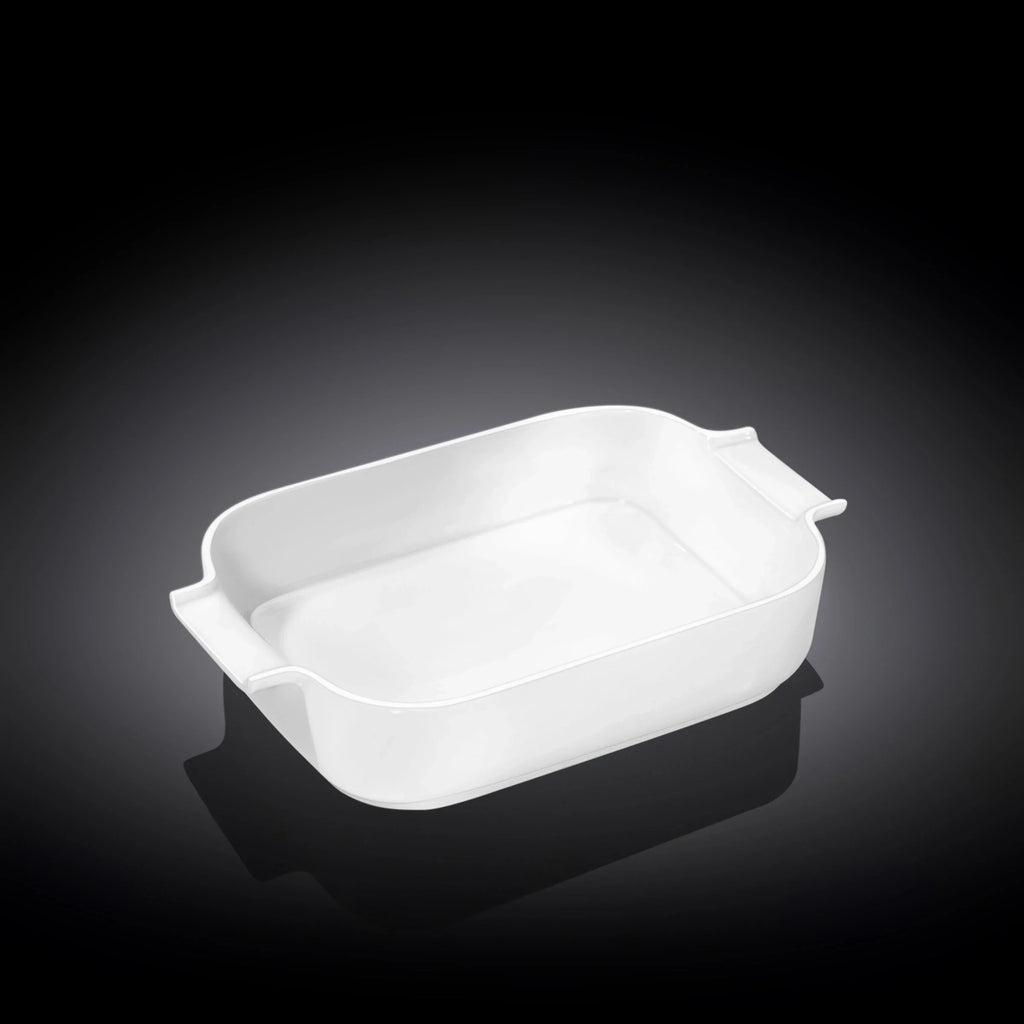 Wilmax Auflaufform mit Griffen 860 ml Weiß aus Porzellan