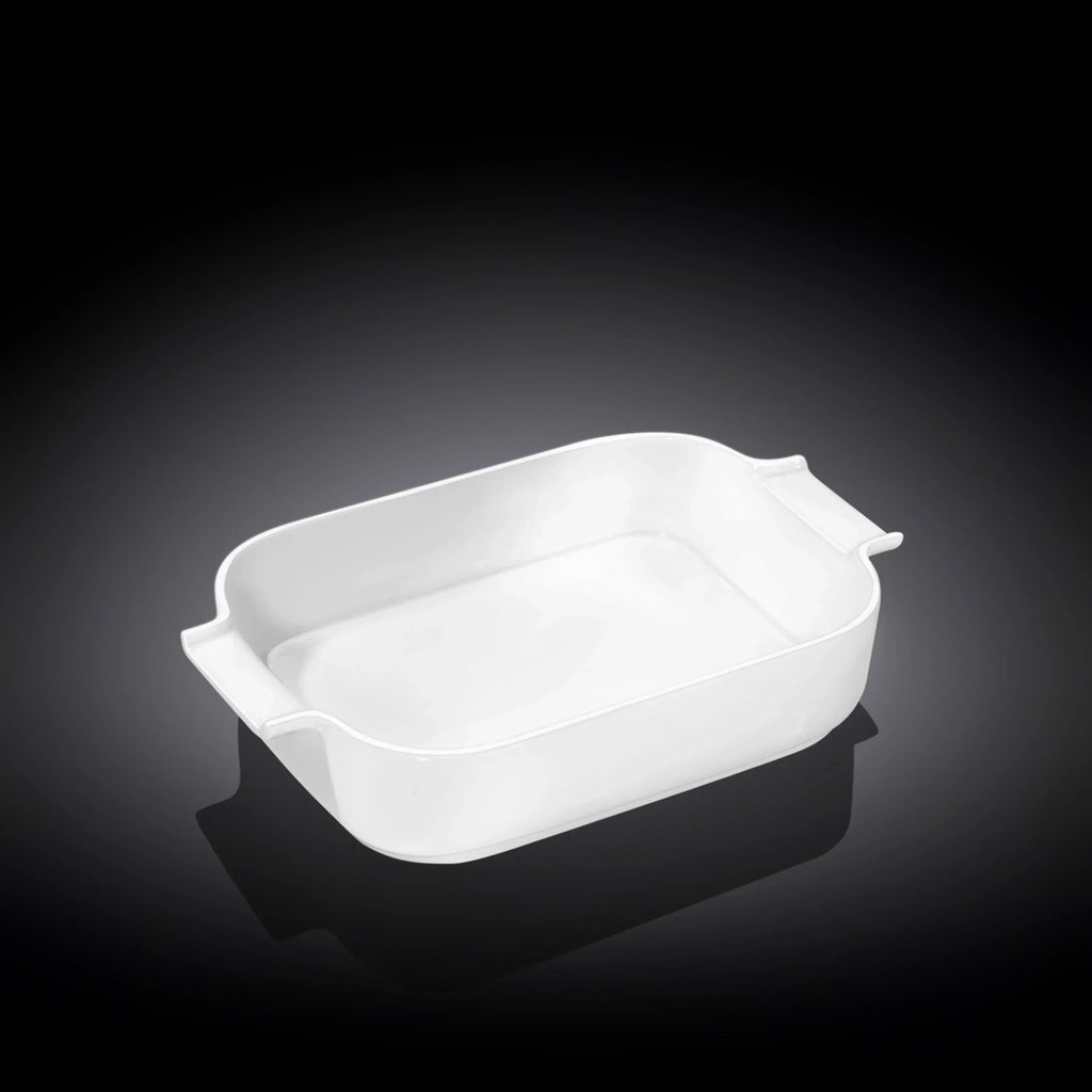 Wilmax Auflaufform mit Griffen 860 ml Weiß aus Porzellan