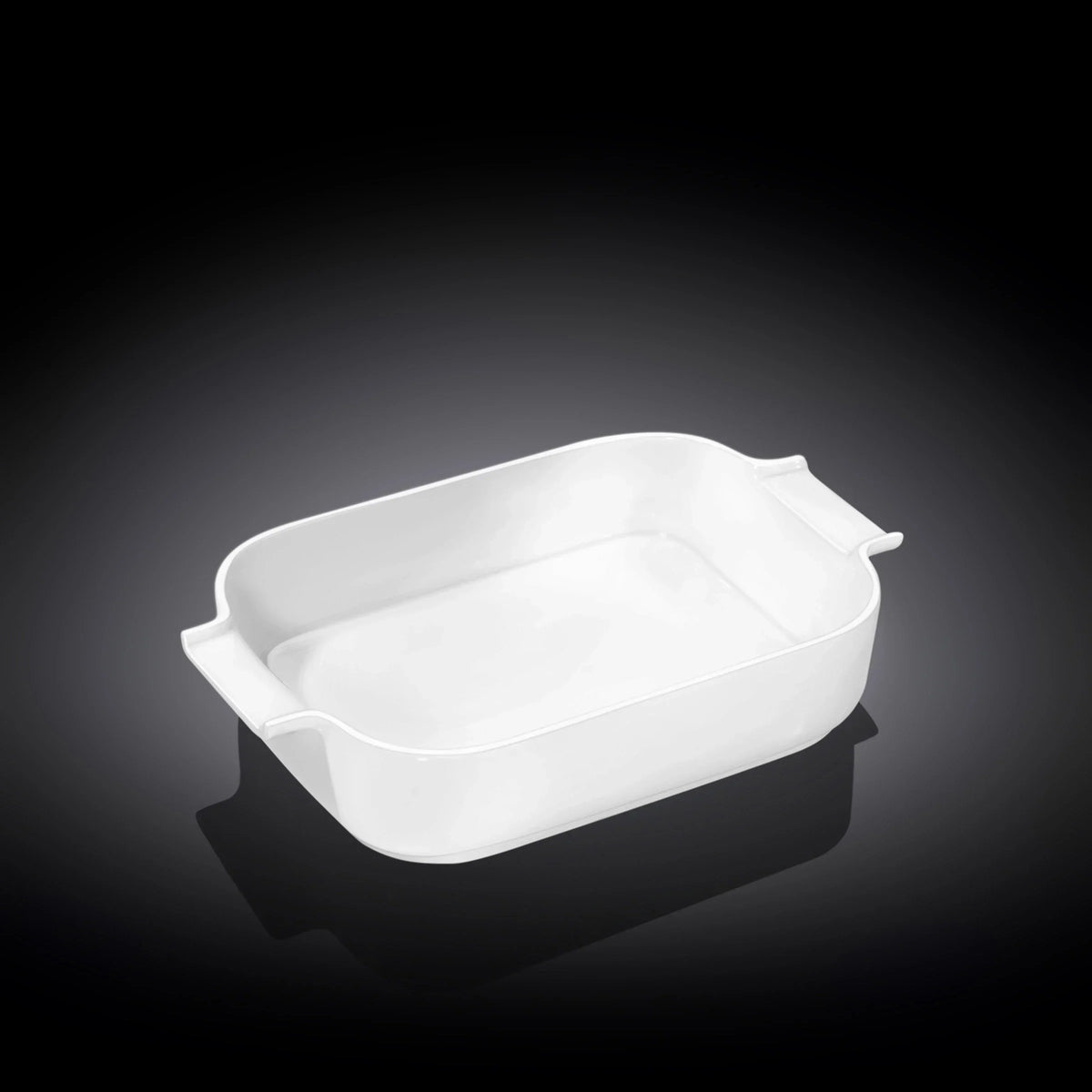Wilmax Auflaufform mit Griffen 860 ml Weiß aus Porzellan