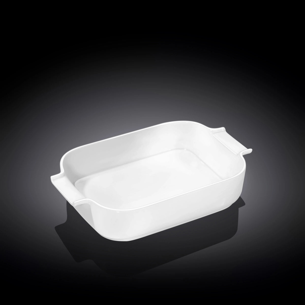 Wilmax Auflaufform mit Griffen, Weiß, 860 ml, 23 x 14.5 cm – WL‑997018/A