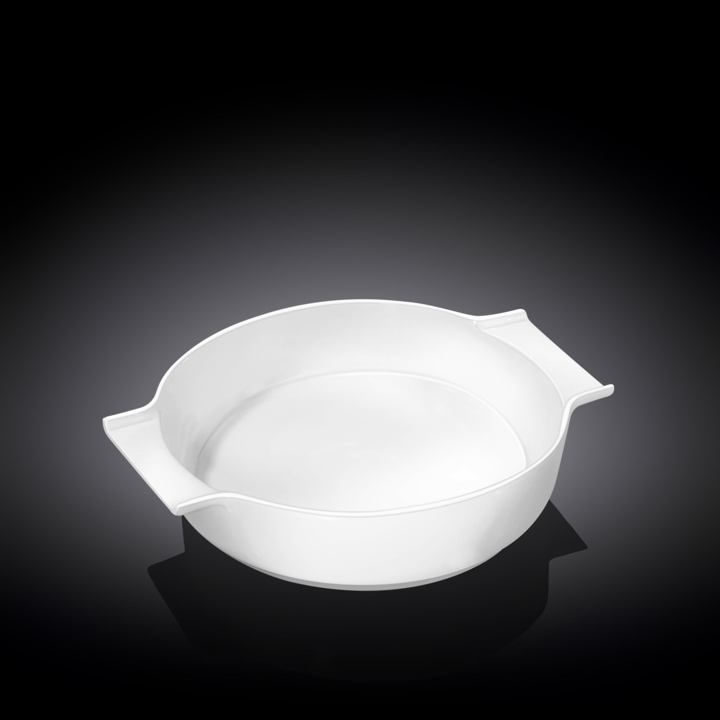 Wilmax Auflaufform mit Griffen 650 ml Weiß aus Porzellan