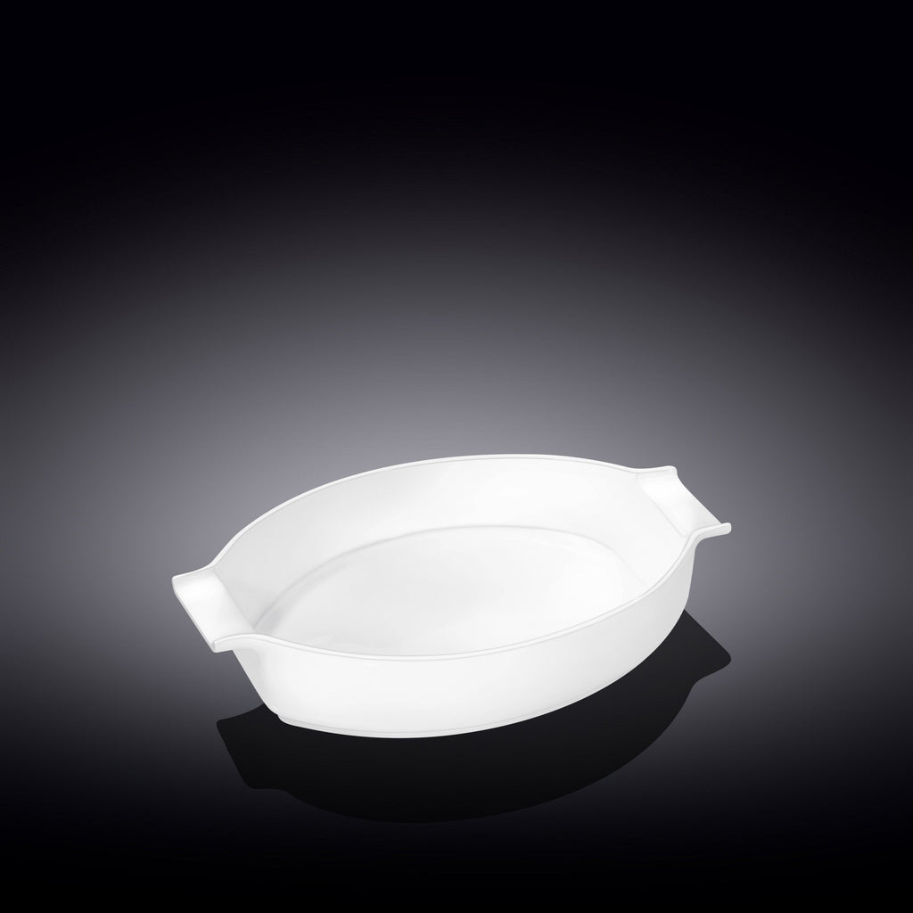 Wilmax Auflaufform mit Griffen 990 ml Weiß aus Porzellan