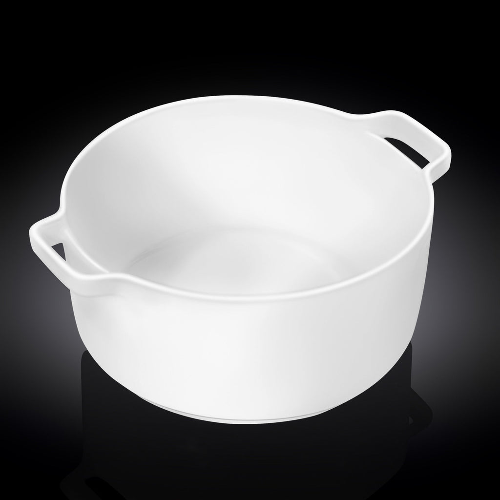 Wilmax Auflaufform mit Griffen 910 ml Weiß aus Porzellan