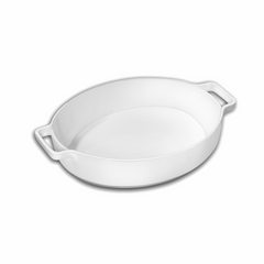 Wilmax Porzellan Auflaufform mit Griff, 1650ml, Weiß, 29,5cm WL-997040/A