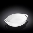 Wilmax Auflaufform mit Griffen 1650 ml Weiß aus Porzellan