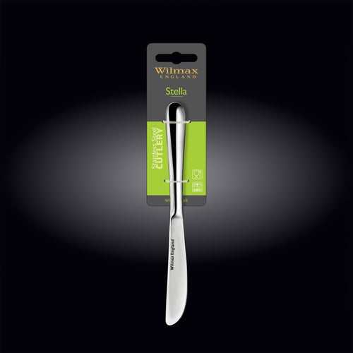 Wilmax Dessertmesser 20,5 cm Silber aus Edelstahl