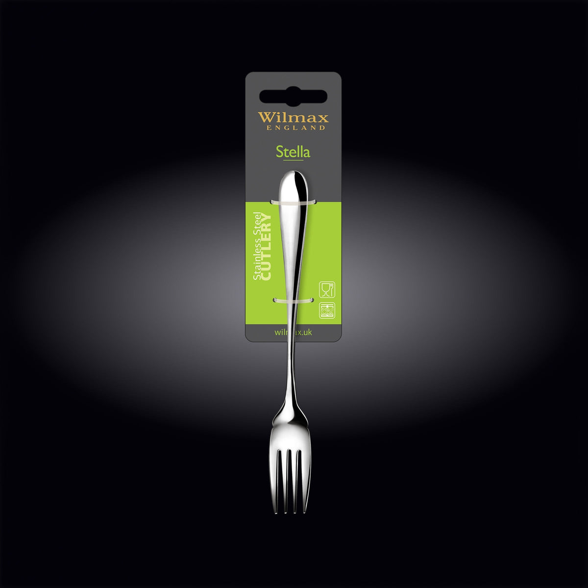 Wilmax Fischgabel 18,5 cm Silber aus Edelstahl