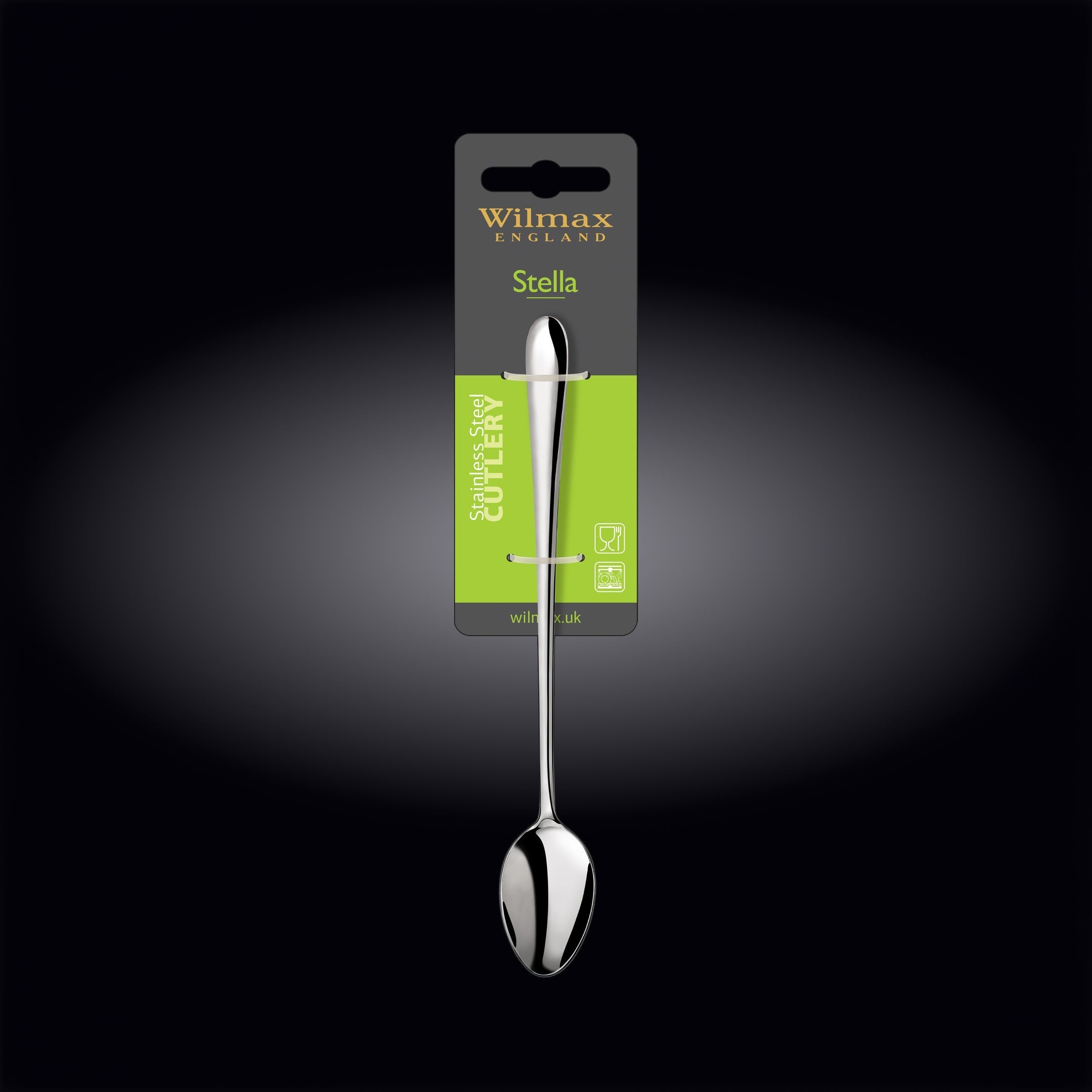 Wilmax Cocktail-Löffel 19,5 cm Silber aus Edelstahl