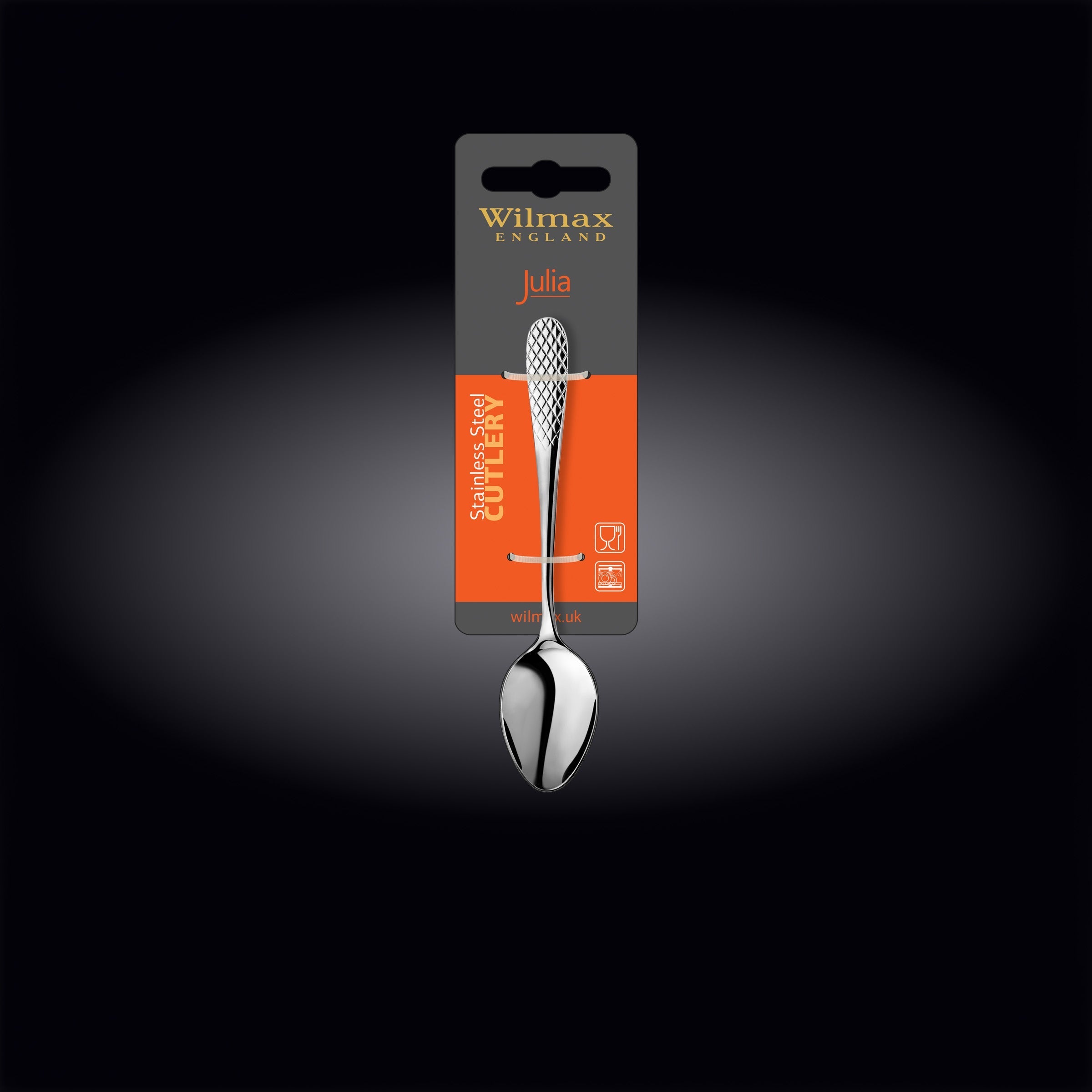 Wilmax Teelöffel 2er-Set Silber aus Edelstahl