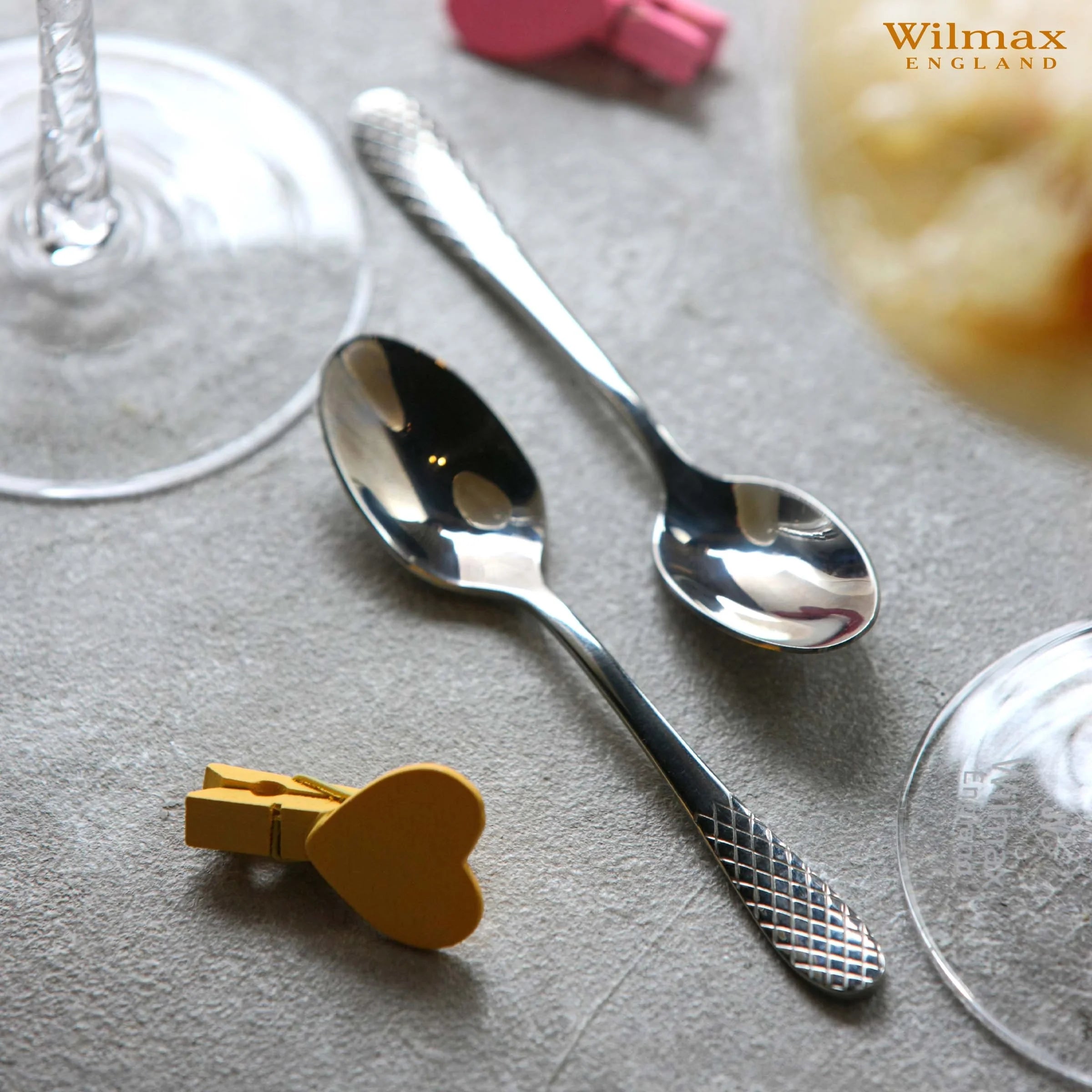 Wilmax Mokkalöffel 11,5 cm 6er-Set Silber aus Edelstahl
