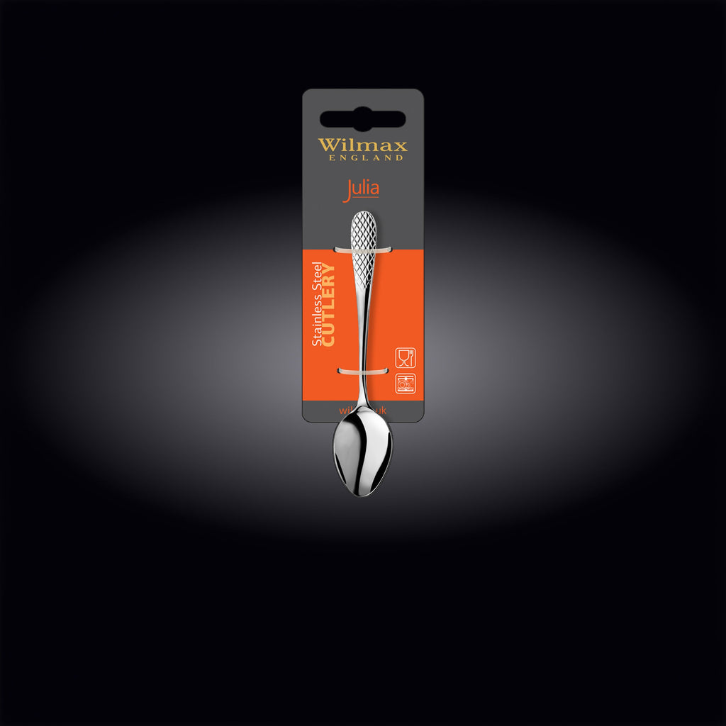 Wilmax Mokkalöffel 11,5 cm 6er-Set Silber aus Edelstahl