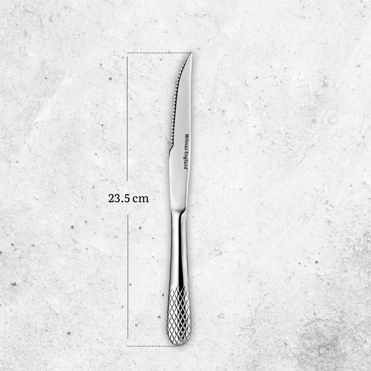 Wilmax Steakmesser 23,5 cm Silber aus Edelstahl