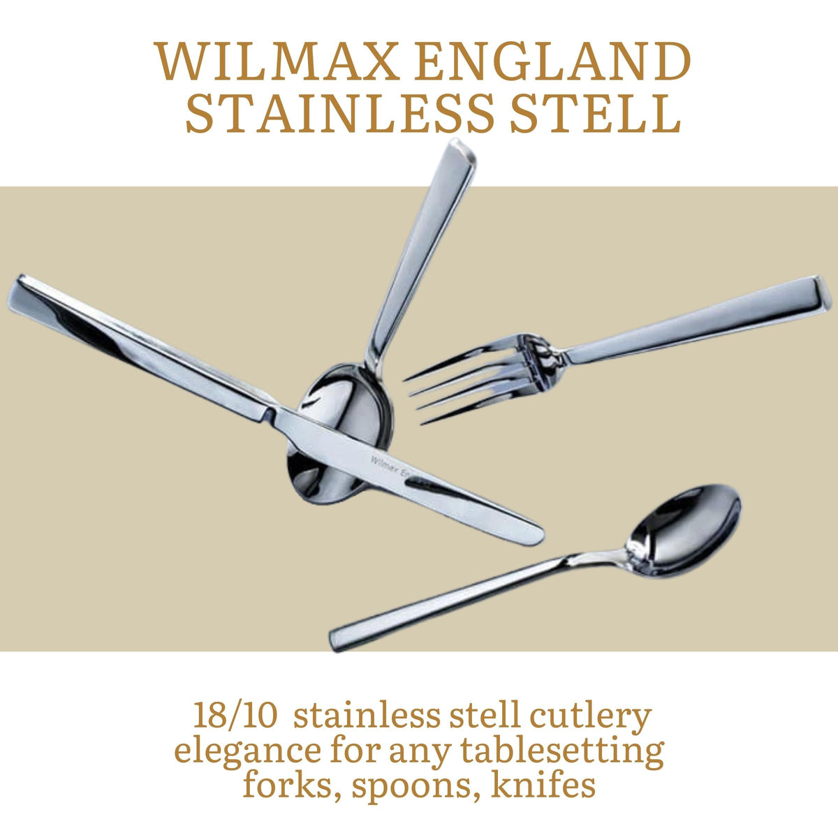 Wilmax Steakmesser 23,5 cm 6er-Set aus Edelstahl