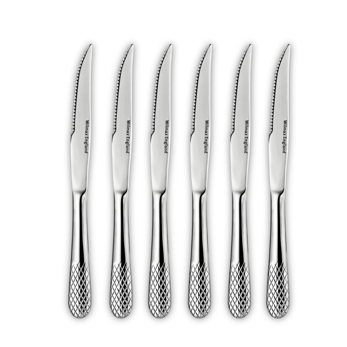 Wilmax Steakmesser 23,5 cm Silber aus Edelstahl