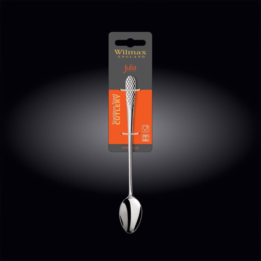 Wilmax Longdrinklöffel 19,5 cm Silber aus Edelstahl