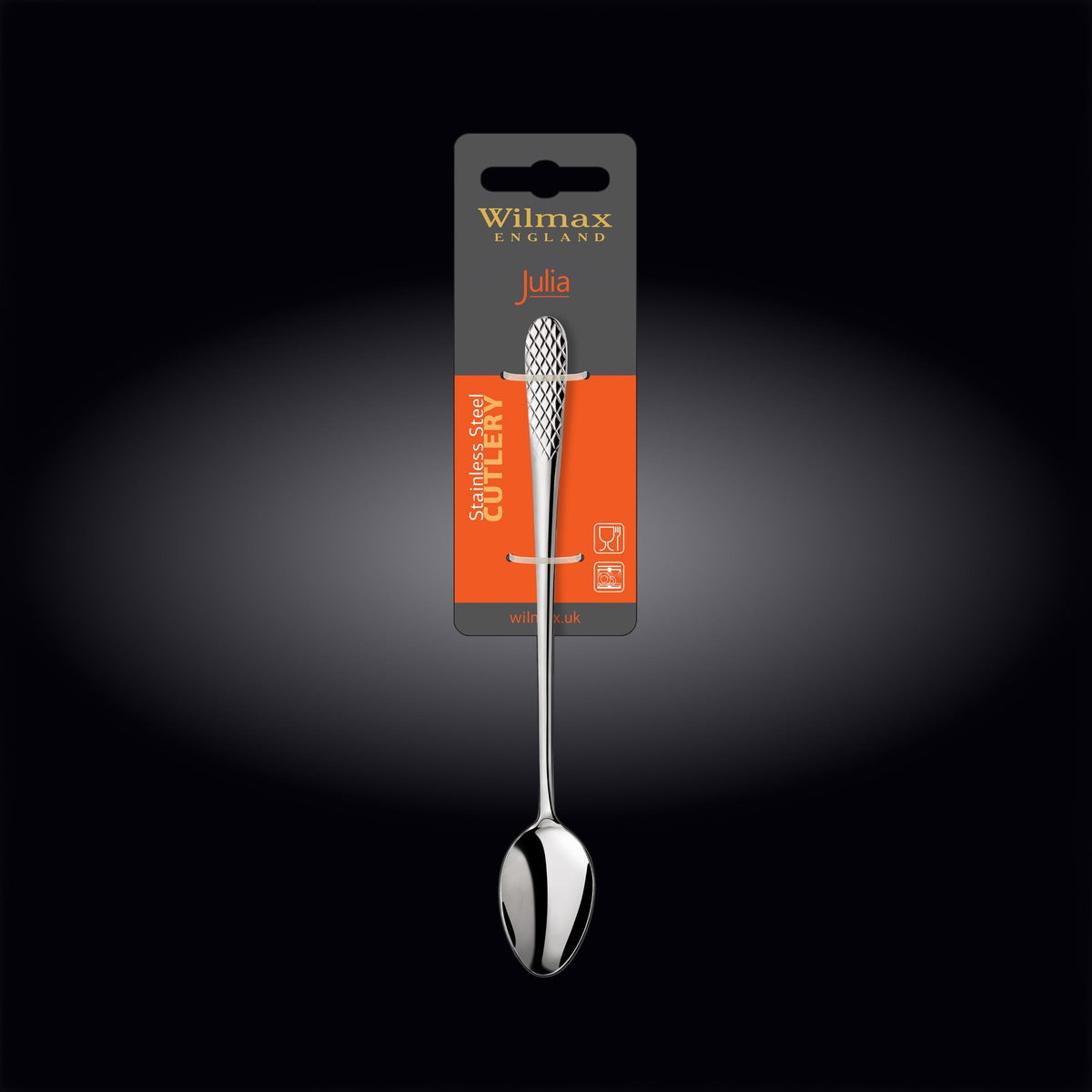 Wilmax Longdrinklöffel 19,5 cm Silber aus Edelstahl